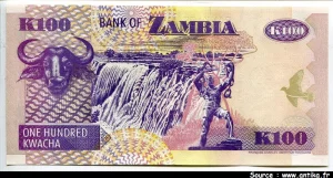 100 Kwacha Chute Victoria & Oiseaux * * * * * * * * *