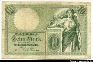10 Mark Vert Femme & épi de blé 6 Chiffres RARETE PROMO