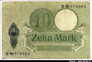 10 Mark Vert Femme & épi de blé 6 Chiffres RARETE PROMO