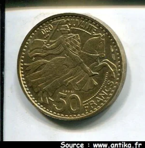 50 FRANCS RAINIER III 1949-2005 MONACO ESSAI