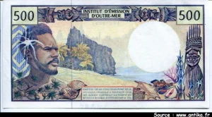 500 FRANCS Polynésien République Française
