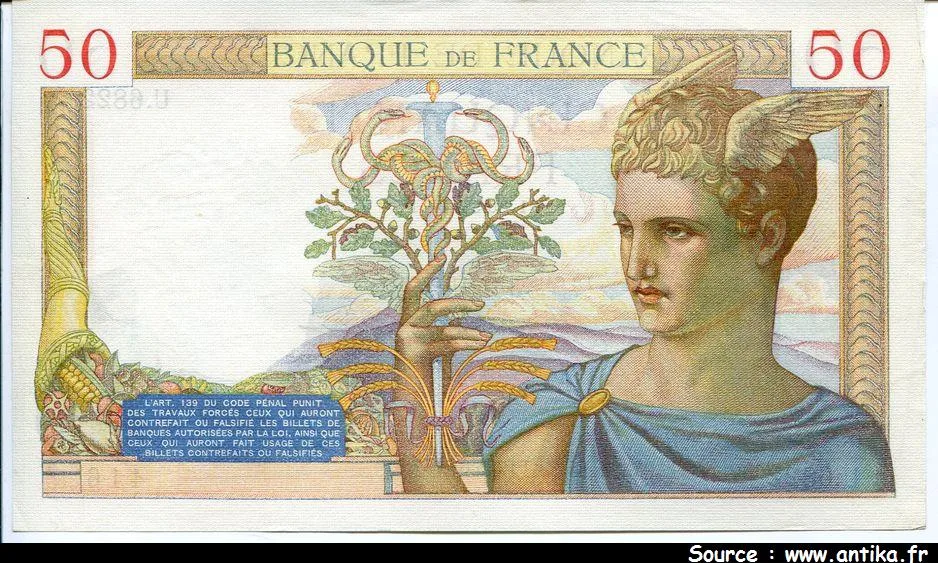 50 FRANCS CERES - Type 1933 modifié