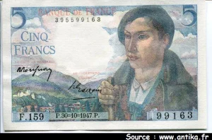 5 FRANCS BERGER - Type 1943