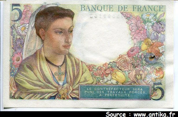 5 FRANCS BERGER - Type 1943