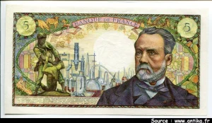 5 FRANCS PASTEUR - Type 1966