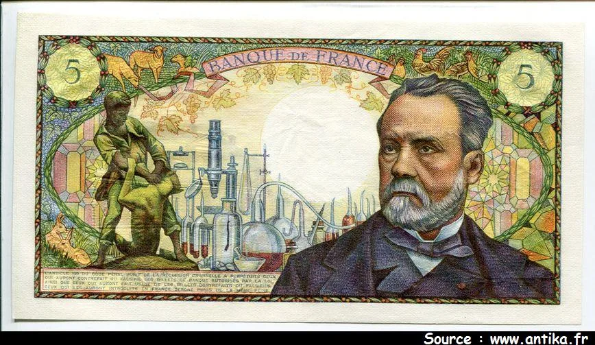 5 FRANCS PASTEUR - Type 1966