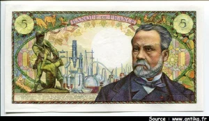 5 FRANCS PASTEUR - Type 1966