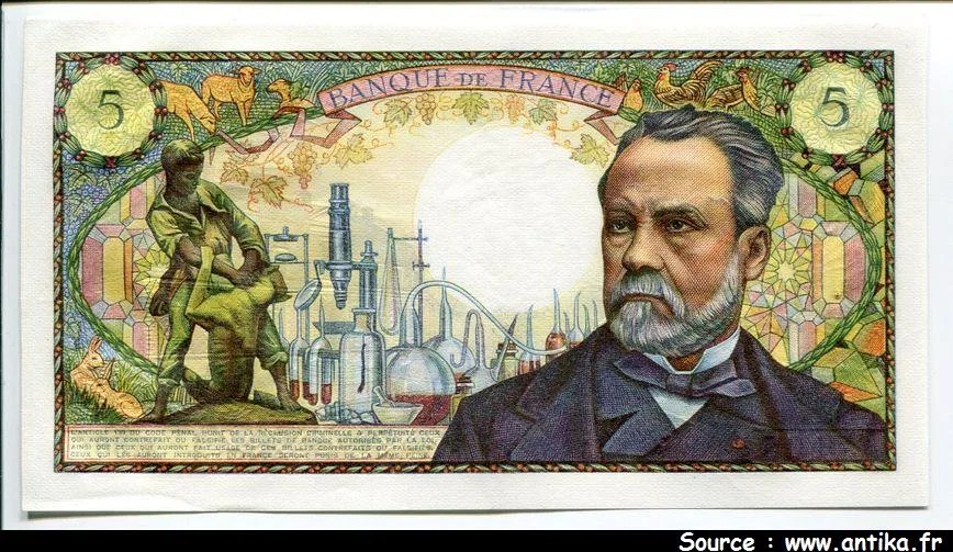 5 FRANCS PASTEUR - Type 1966
