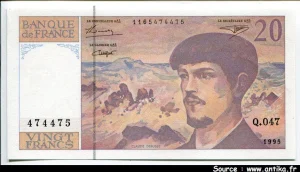 20 FRANCS DEBUSSY - Type 1980 Modifié
