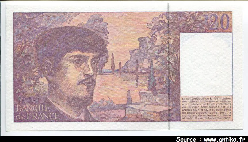 20 FRANCS DEBUSSY - Type 1980 Modifié