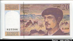 20 FRANCS DEBUSSY - Type 1980 Modifié