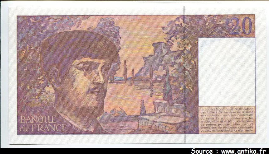 20 FRANCS DEBUSSY - Type 1980 Modifié