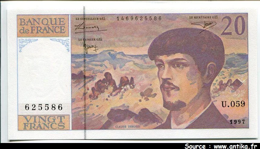 20 FRANCS DEBUSSY - Type 1980 Modifié