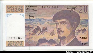 20 FRANCS DEBUSSY - Type 1980 Modifié