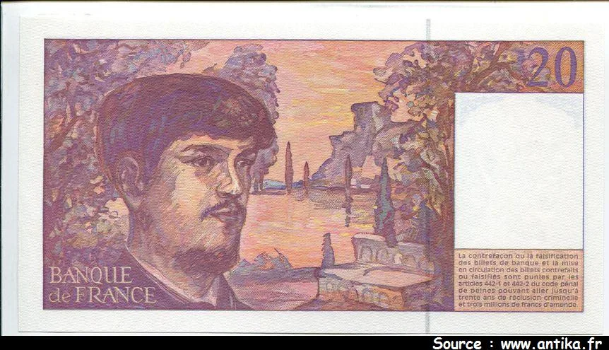 20 FRANCS DEBUSSY - Type 1980 Modifié