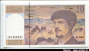 20 FRANCS DEBUSSY - Type 1980 Modifié
