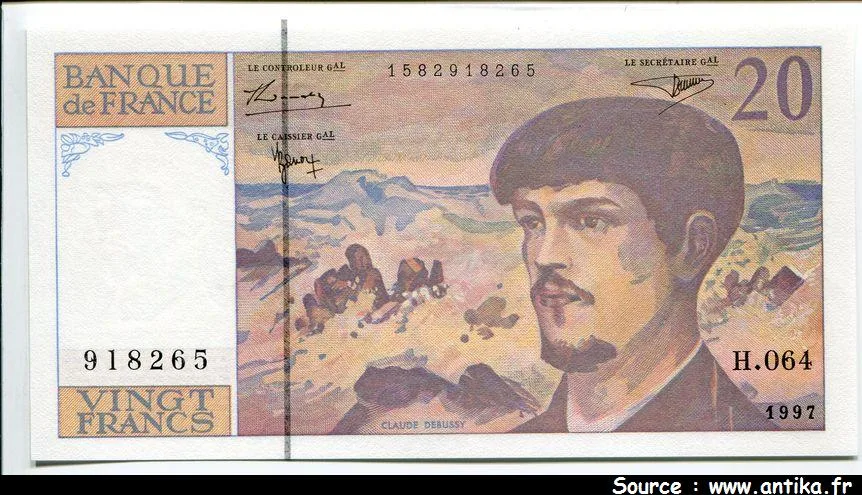 20 FRANCS DEBUSSY - Type 1980 Modifié