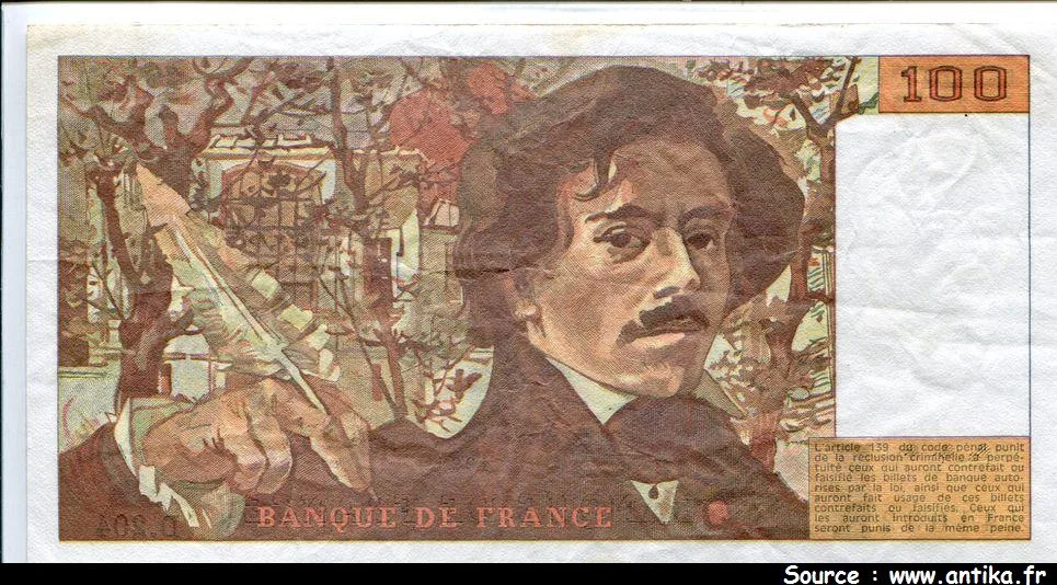 100 FRANCS DELACROIX - Type 1978 "imprimé en continu"