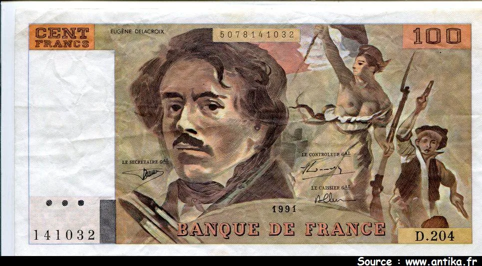 100 FRANCS DELACROIX - Type 1978 "imprimé en continu"