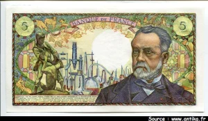 5 FRANCS PASTEUR - Type 1966
