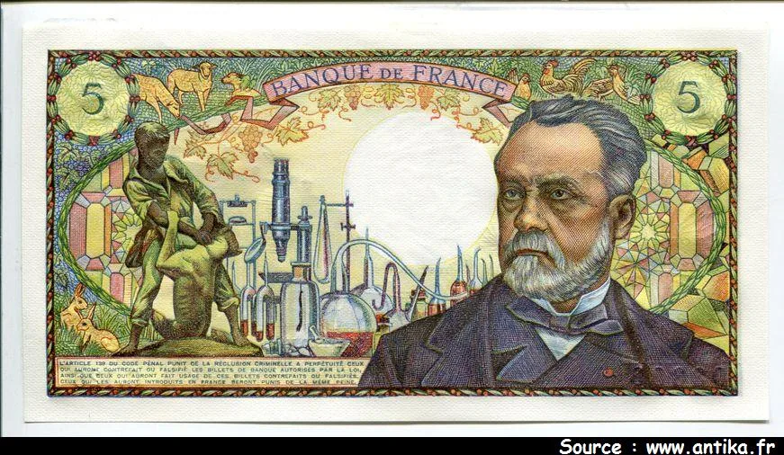 5 FRANCS PASTEUR - Type 1966