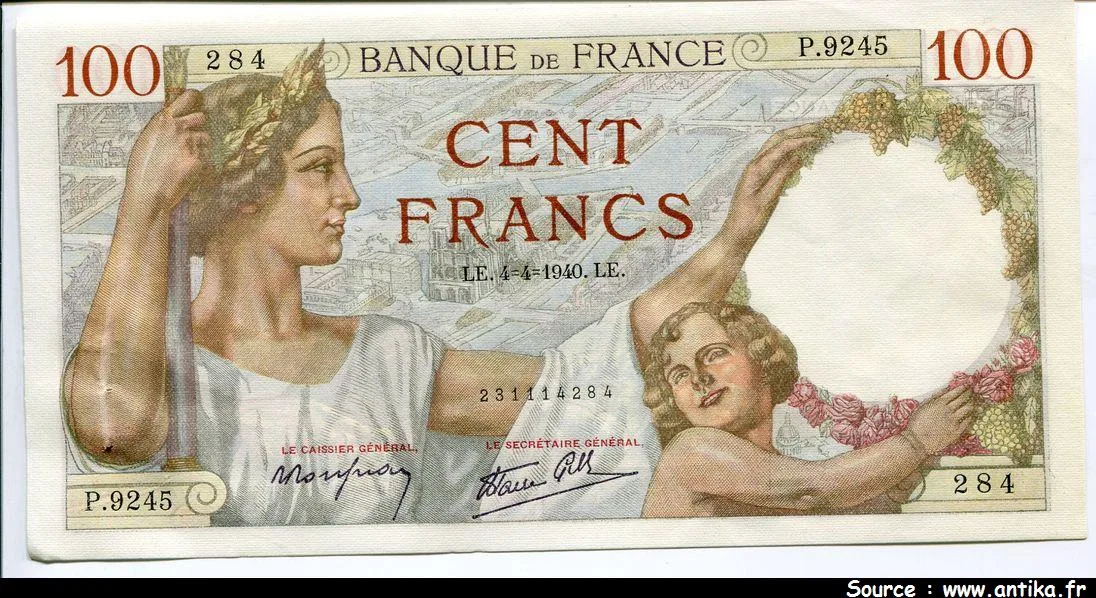 100 FRANCS SULLY - Type 1939