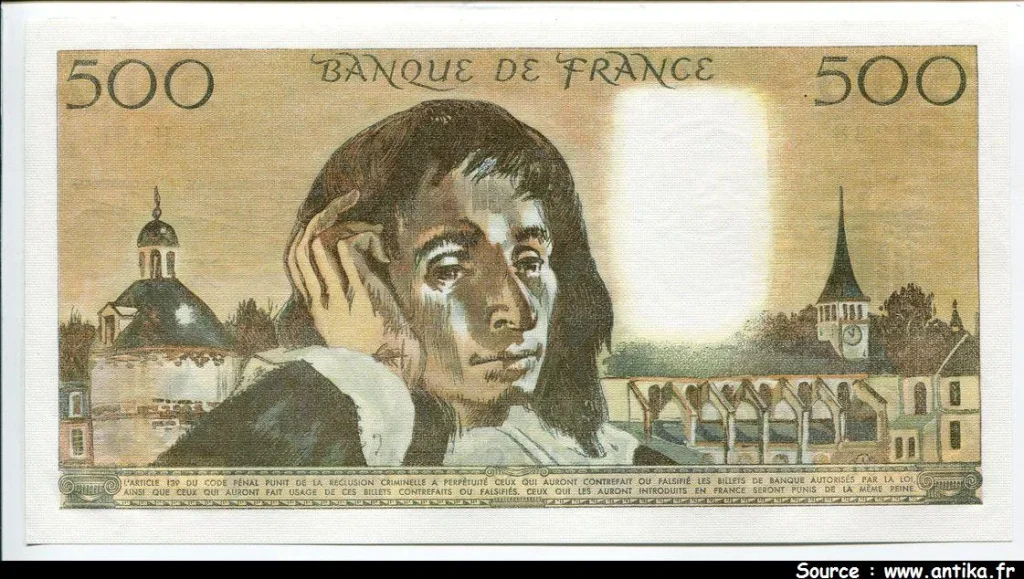 500 FRANCS PASCAL - Type 1968