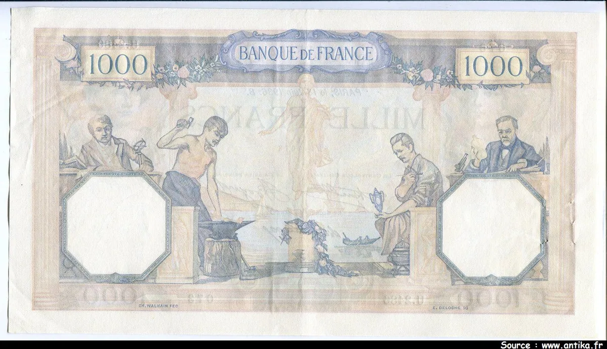 1000 FRANCS CERES & MERCURE - Type 1927