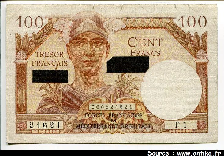 100 FRANCS "Suez" - 1956
