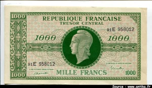1000 FRANCS (Marianne)chiffres maigres