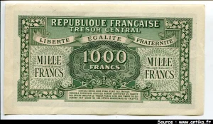 1000 FRANCS (Marianne)chiffres maigres