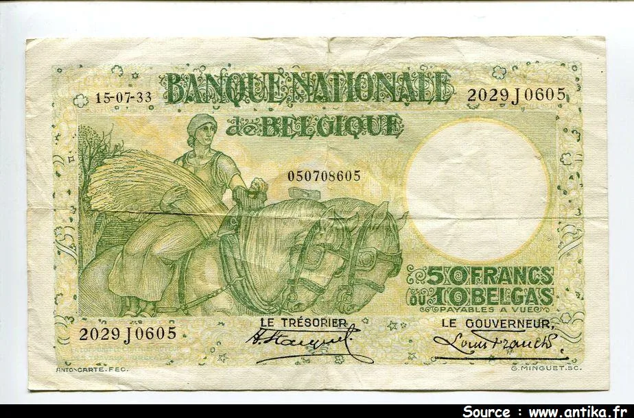 50 Frs/10 Belgas Fermière