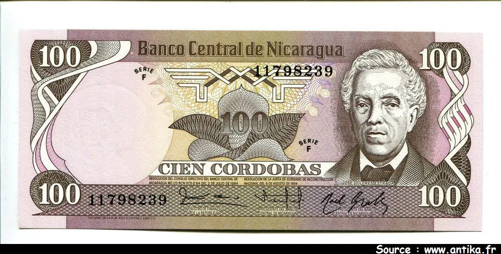 100 Cordobas J.D Estrada