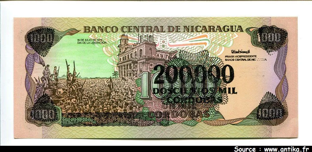 200000 Cordobas S/1000 Cordobas A.C Sandino * * * * * *