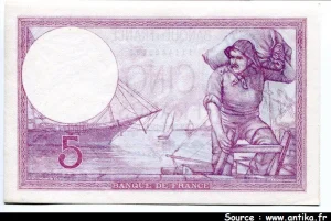 5 FRANCS VIOLET - Type 1917