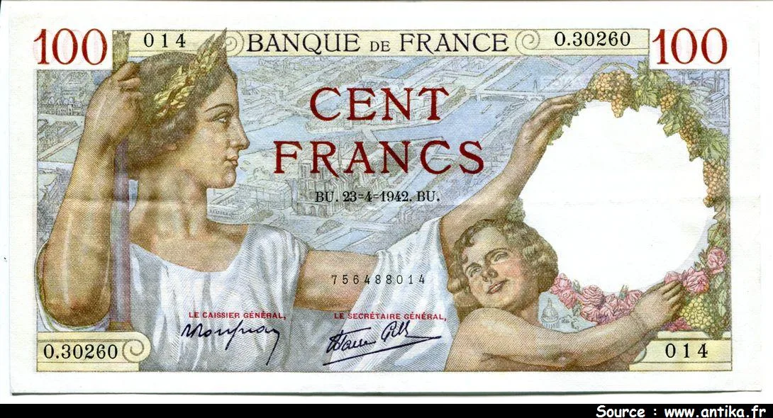 100 FRANCS SULLY - Type 1939