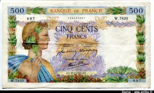 500 FRANCS LA PAIX - Type 1939
