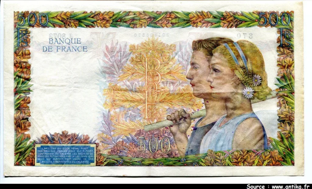 500 FRANCS LA PAIX - Type 1939