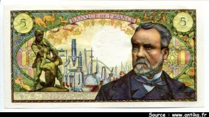 5 FRANCS PASTEUR - Type 1966