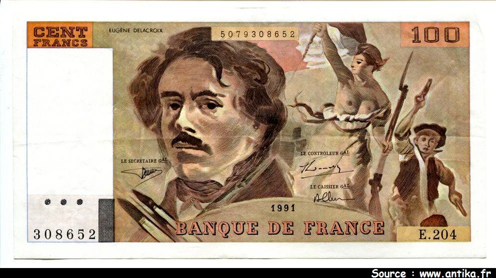 100 FRANCS DELACROIX - Type 1978 "imprimé en continu"