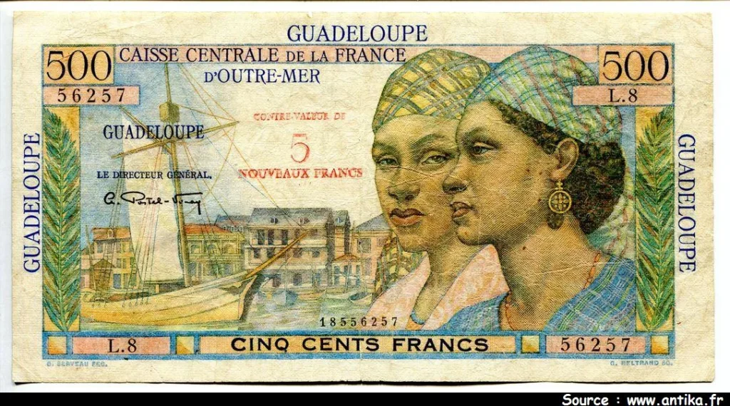 5 NF/ 500 FRANCS POINTE A PITRE