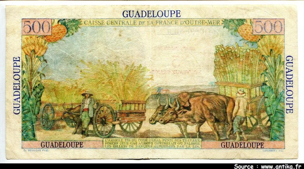5 NF/ 500 FRANCS POINTE A PITRE