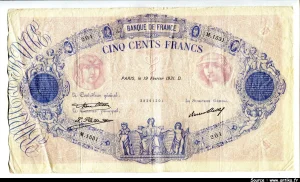 500 FRANCS BLEU & ROSE - Type 1888