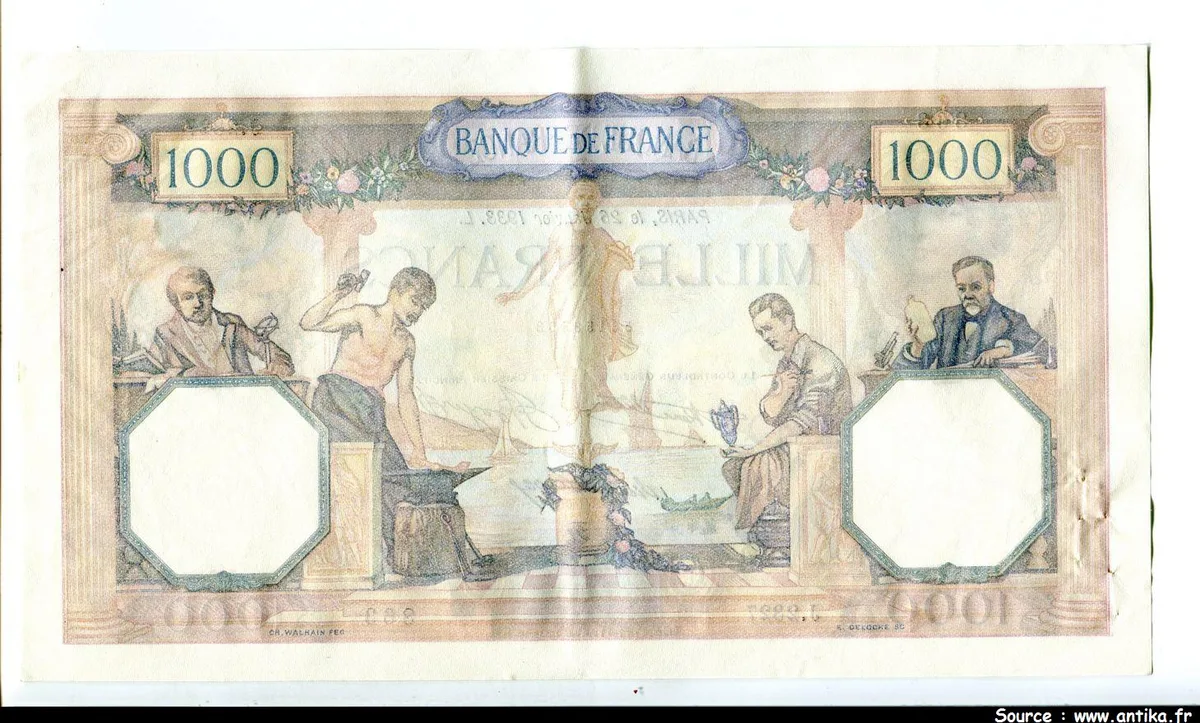 1000 FRANCS CERES & MERCURE - Type 1927