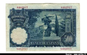 500 Pesetas Mariano Benlliure