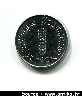 5 CENTIMES EPI Acier Inoxydable