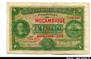 1 Escudo F.De Oliveira Chamico sans décret