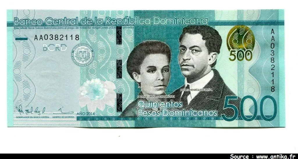 500 Pesos Dominicanos P.E.Urena & S.urena