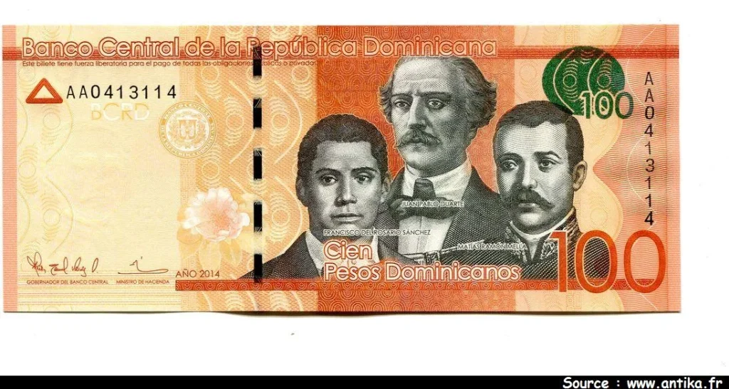 100 Pesos Dominicanos Sanchez-Duarte-Mella * *