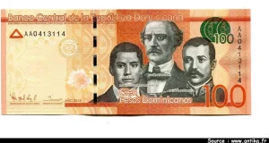 100 Pesos Dominicanos Sanchez-Duarte-Mella * *